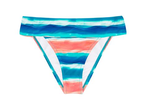 Blue Coral Bikini Bottom With Wide Waistband Bottom Upbeat Cos