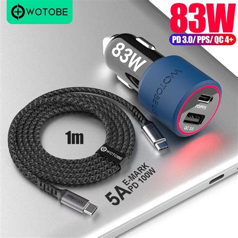 W Carregador De Carro Porta Usb C Pps Pd W W W W W