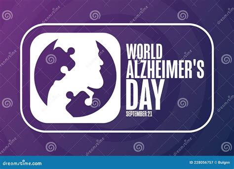 World Alzheimers Day September 21 Holiday Concept Stock Vector