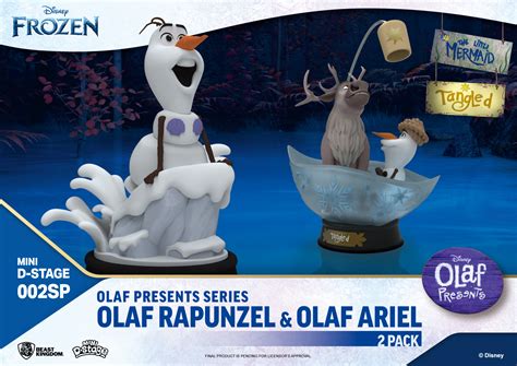 Olaf Presents Series Olaf Rapunzel And Ariel 2 Pack Mini Diorama Stage