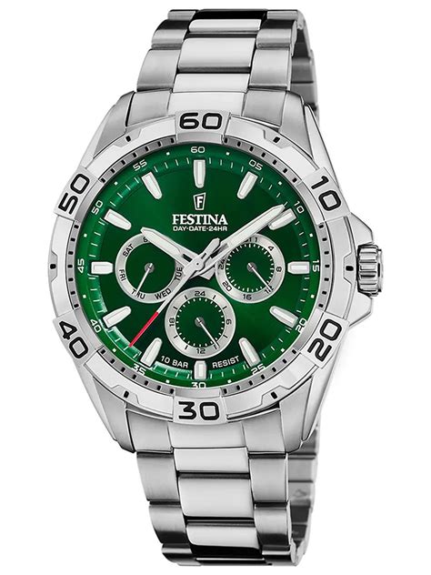 Festina Mens Multifunction Watch Steel Green F20623 3 Uhrcenter