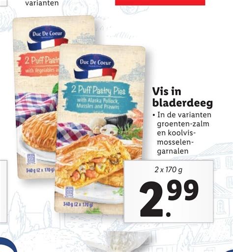 Vis In Bladerdeeg X G Aanbieding Bij Lidl