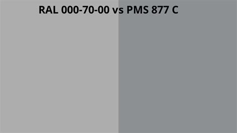 Ral 000 70 00 Vs Pms 877 C Ral Colour Chart Uk