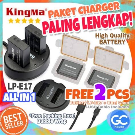 Kingma Dual Charger Lp E17 Canon Battery Lpe17 Baterai Kamera Eos M3