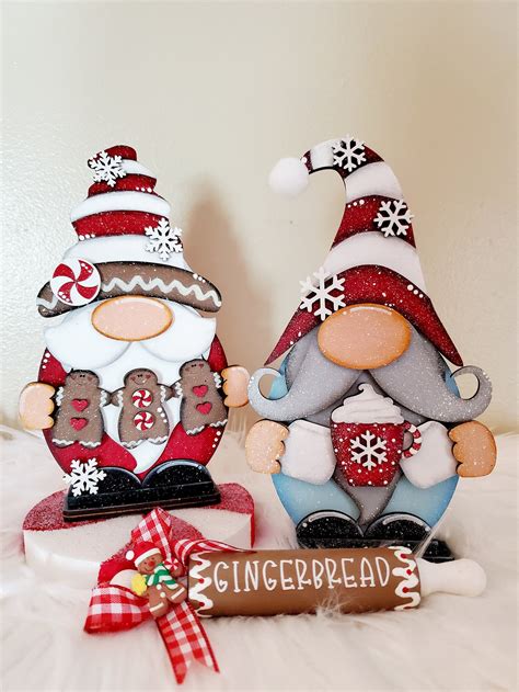 Hot Cocoa Gnome DIY Kit Or Hand Painted Christmas Shelf Etsy