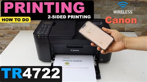 Canon Pixma Tr Printing Sided Long Edge Duplex Youtube