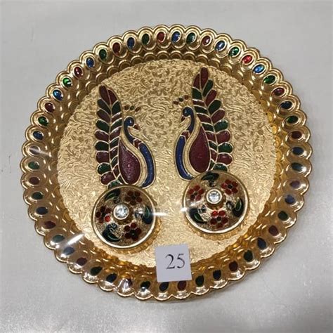 Brass Aarti Pooja Thali, 10 Inches at Rs 55/piece in New Delhi | ID: 2851662702897