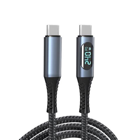 Кабель USB-С 4 PD с дисплеем Daguaika, быстрая зарядка до 240W ...