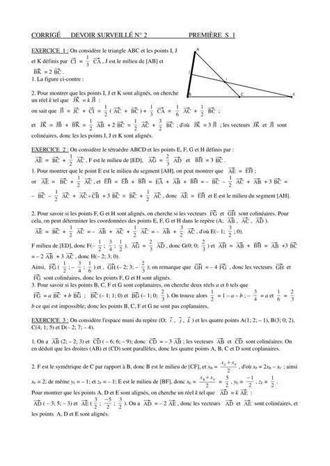 PDF CORRIGÉ DEVOIR SURVEILLÉ N 2 PREMIÈRE S 1dominique frin free fr