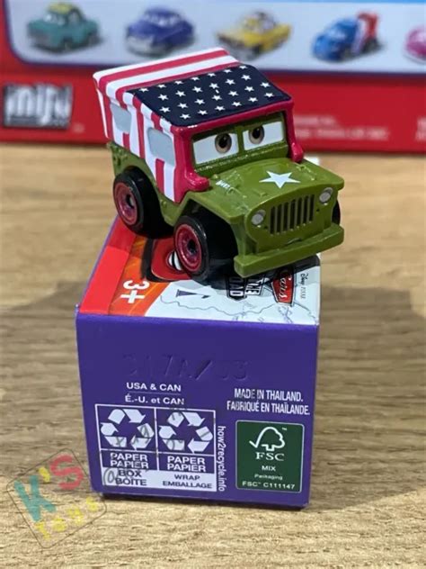 Disney Pixar Cars Mini Racers Patriot Sarge Box Unopened Box