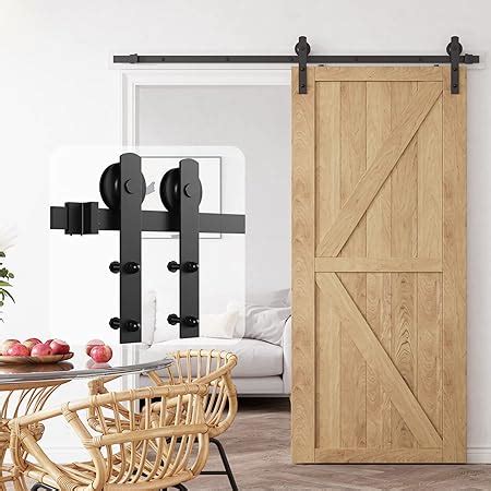 Amazon Smartstandard Ft Heavy Duty Sturdy Sliding Barn Door