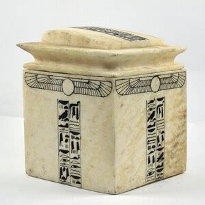 Replica Of King Tutankhamun Box With The Canopic Jars Inside Made