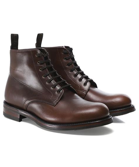 Loake Brown Leather Hebden Derby Boots Jules B