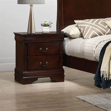 Louis Philippe Sleigh Bedroom Set Cherry By Elements Furniture