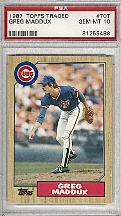 Greg Maddux Topps Traded T Psa Gem Mint Ebay