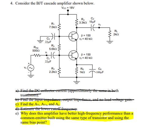 Cascade Amplifier Using Bjt