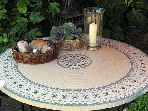 Bespoke Mosaic Table 8 Seater 150cm Mosaic And Stone Tables