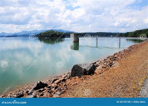 Lake Chatuge Dam And Appalachian Mountains Stock Photo Image Of Field