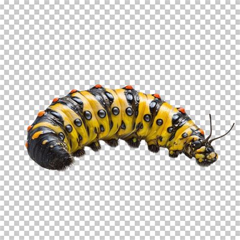 caterpillar  transparent background premium ai generated psd