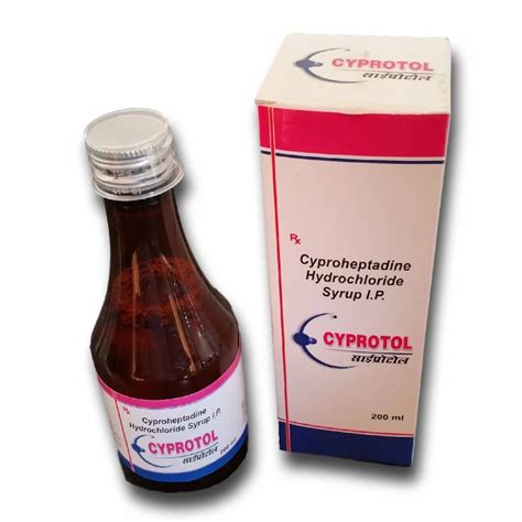 Cyprotol Cyproheptadine Hydrochloride Syrup Ip Ml For Hospital