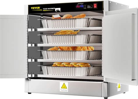 VEVOR Hot Box Food Warmer 25 X15 X24 Concession Warmer With Water Tray Four Disposable