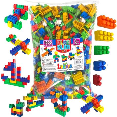 Kit Blocos De Montar 1000 Peças Brinquedo Infantil Educativo no Shoptime