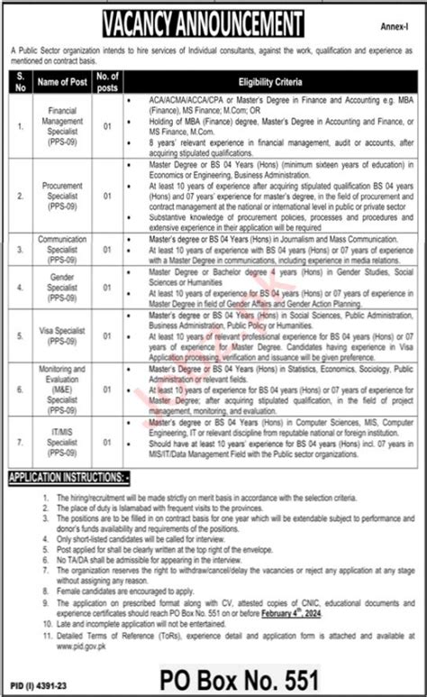 Latest Public Sector Organization Quetta Jobs 2024 2024 Job