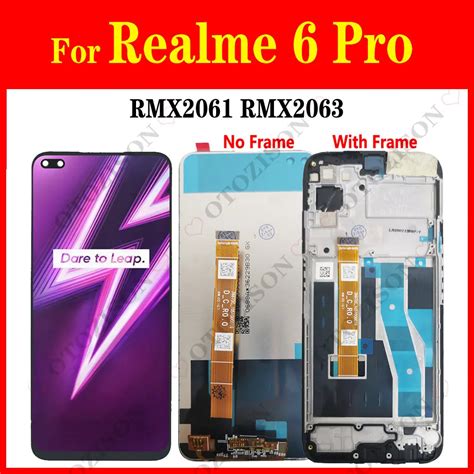 6 6 For OPPO Realme 6 Pro LCD With Frame RMX2061 RMX2063 Display