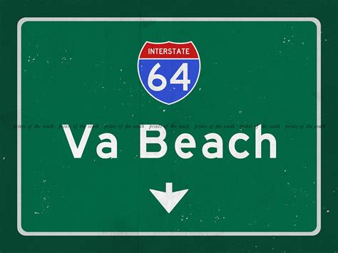 Virginia Beach Print Virginia Beach Sign Beach Decor | Etsy