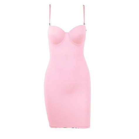 Slimming Full Length Shapewear Slips Nude Straight Tube Dress Body Shaper Women Skinny Under