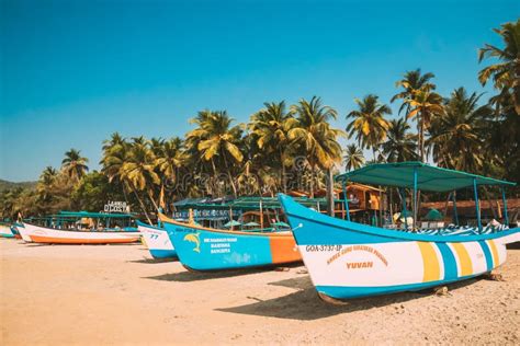 Canacona, Goa, India. Sightseeing Tourist Boats Parked on Famous ...