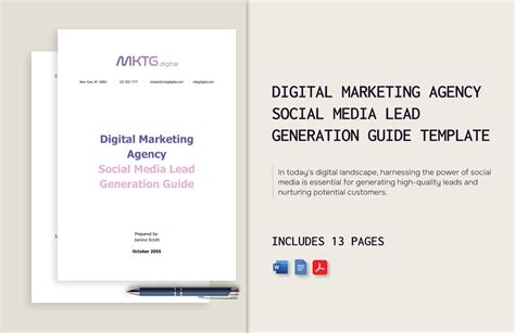 Digital Marketing Agency Social Media Lead Generation Guide Template In