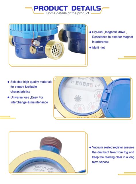 Ce Iso Class B Brass Material Dry Type Single Jet Water Meter Buy