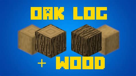 Minecraft Crafting Recipes Oak Logwood Youtube