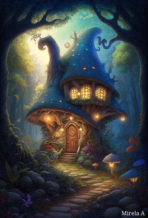 Magical House Magical Forest Dreamy Art Beautiful Fantasy Art Fairy