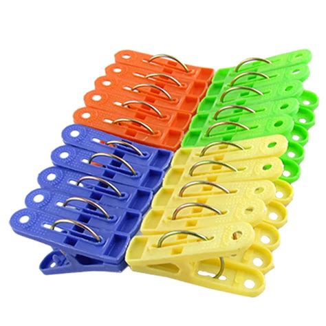 Plastic Clothing Pegs Clips Clothes Pins 20 Pcs Assorted Colors-in ...