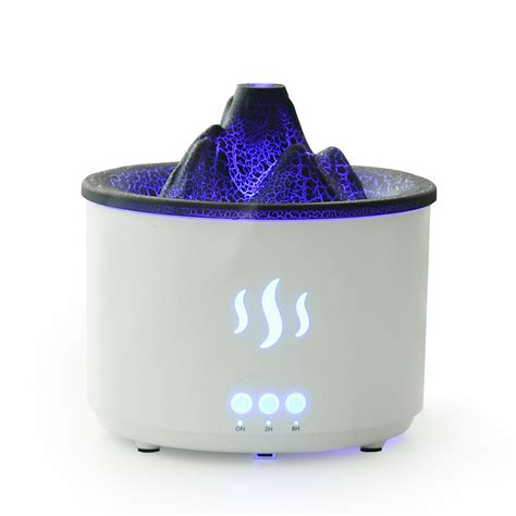 400ml Ultrasound Diffuser Humidifier, LED Lights, Volcano Design, Low Noise