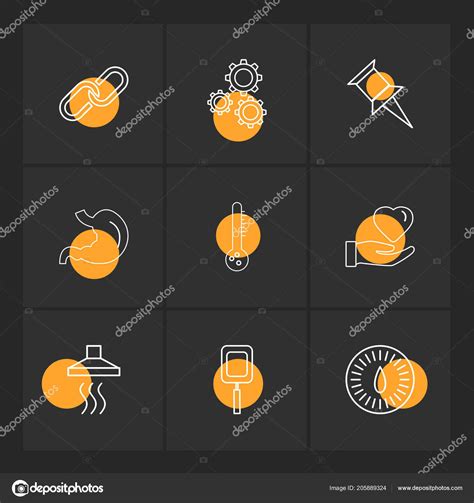 Set Various Theme App Icons Stock Vector by ©ibrandify 205889324