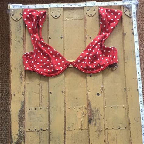 Onia Swim Nwot Onia X Weworewhat Revolve Burnt Red Polka Dot Demi Bikini Top Xs Poshmark