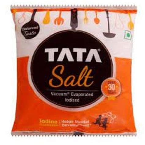 White 100 Pure Vaccum Evaporated Iodized Tata Edible Salt 1kg For