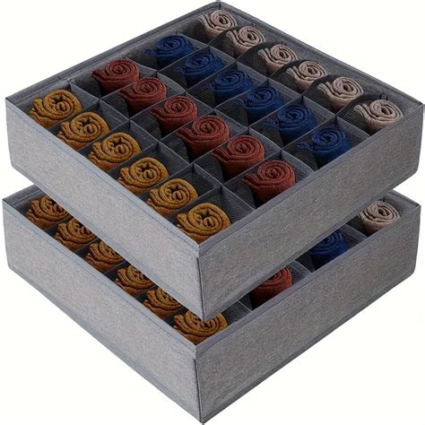 Organizador Dobrável 24 Compartimentos para Roupas Íntimas Meias Cuecas Calcinhas Lingerie