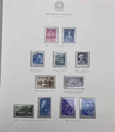 Italia Foglio Francobolli Album G B E A Ii O Numismatica