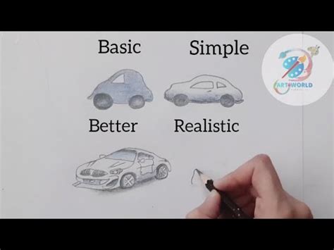 How To Draw A Realistic Car Art Drawing Youtube