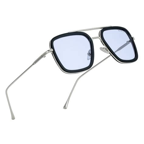 Buy Retro Square Metal Frame Tony Stark Sunglasses For Men Women Online