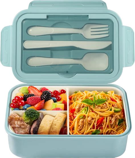 Diboniur Lunch Box Porta Pranzo Con Posate 1400ml Bambino Adulto