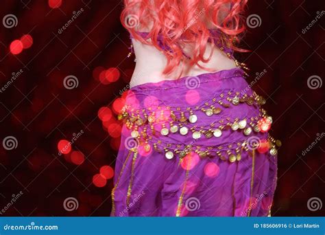 Belly Dancer Close Up With Red Bokeh Stock Photo Image Of Dancer