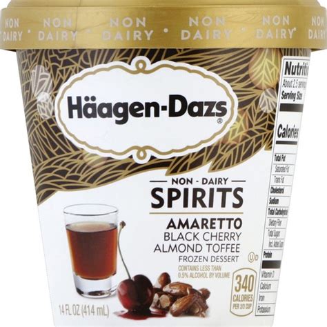 Haagen Dazs Non Dairy Spirits Amaretto Black Cherry Almond Toffee