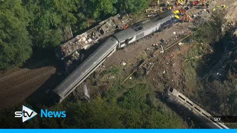 Aerial Footage Shows Aftermath Of Train Derailment Youtube