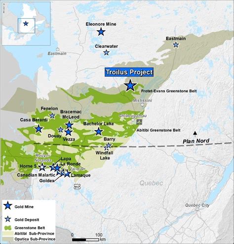 Troilus Gold Corporation - Location & Infrastructure