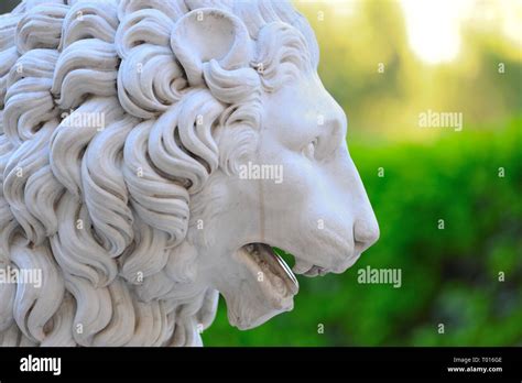 Lion head sculpture hi-res stock photography and images - Alamy